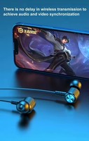   Earphone Nirkabel Sport TWS 5.2 Neckband dengan Mic, Indikator Baterai LED, IPX-4 untuk Lari