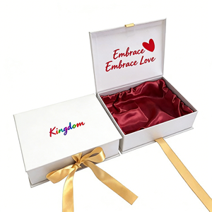 Coffret cadeau cosmétique de luxe, boîte pliante magnétique, design personnalisé, emballage doublé de velours pour marques haut de gamme avec ruban - Product Image 3