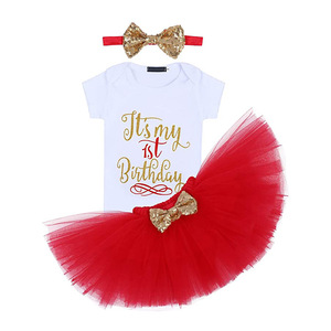Venta bebé niña 1 año cumpleaños, <span class=keywords><strong>mi</strong></span> primer cumpleaños Tutu conjunto para 12 meses chicas - Product Image 1