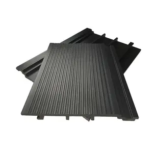 Black Wpc Wall Panel Cladding Exterior Wall Siding