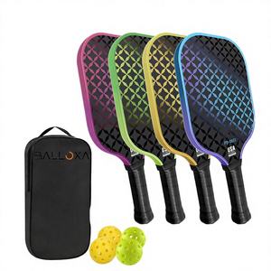 Raquette de pickleball personnalisée en fibre de verre, durable, épaisseur 14 mm, forme standard 40 trous, sac de transport en nylon, marque personnalisée, livraison rapide, OEM - Product Image 3