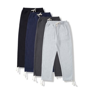 Pantalons de survêtement droits en coton lourd pour homme, sportifs, légers, en polaire, écologiques, avec bretelles réglables - Product Image 1