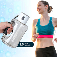Meilleure Vente : Bouteille d'Eau Hydrogénée Sûre et Saine de 1,5 L Grande Capacité, 1200 mAh, Électrolyse Rapide en 5 Minutes, Tasse à Hydrogène pour Entraînement en Extérieur