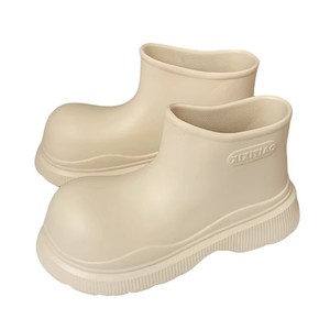 Xixitiao Thời Trang Màu Sắc Đồng Bằng Phụ Nữ Nhựa Mưa Khởi Động Phụ Nữ Giày Không Thấm Nước Mưa Khởi Động Cô Gái - Product Image 1