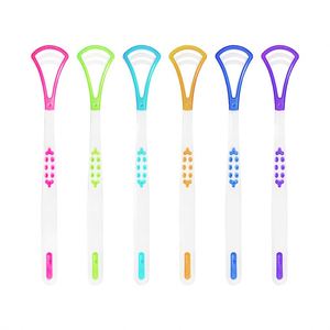 Limpiador de Lengua de Plástico de Doble Cara de 18cm*2.9cm, Colores Variados, Molde Personalizado, con Bolsa OPP, Directo del Fabricante - Product Image 1