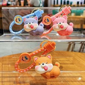 Ensemble de porte-clés Kawaii Shiba Inu pour couple, adorable pendentif en PVC pour sac d'école, clés de voiture - Product Image 6