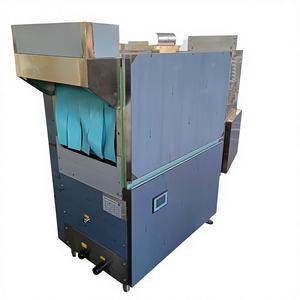 Lave-vaisselle tunnel industriel et hôtelier avec sécheuse intégrée en acier inoxydable, autoportant pour cuisines et restaurants - Product Image 1