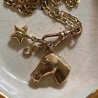 Nouveau pendentif plaqué or en acier inoxydable brillant mode cheval papillon coquille poivre clé charme Cool bijoux usine en gros