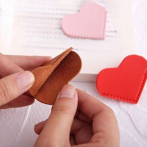 Colorful PU Leather Corner <b>Bookmarks</b> Simple Page Clip Keeper Book Mark Cute Page Corner <b>Bookmark</b> for Reading Lovers Teacher <b>Gift</b> - Product Image 2