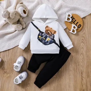 Chándal con capucha para niños y niñas, conjunto de ropa y pantalones para correr