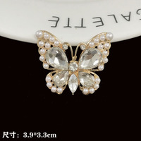 Accessoires papillon 3D en métal, strass, alliage, papillon en cristal, breloques DIY pour ongles, décorations pour grille d'aération de voiture et coque de téléphone
