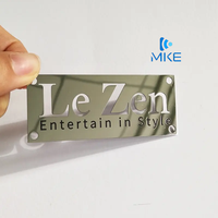 Plaque de signalisation personnalisée en acier inoxydable, étiquette métallique