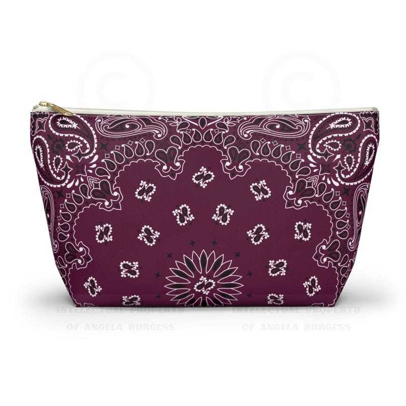 Deep Plum Base With White Paisley