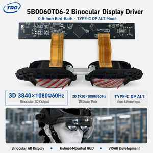 44.2 °   Module <span class=keywords><strong>optique</strong></span> FOV 6000 nits Birdbath avec deux micro-affichages FHD 1920x1080 de 0,6 pouce pour <span class=keywords><strong>casque</strong></span> HUD et AR industrielle/médicale - Product Image 1