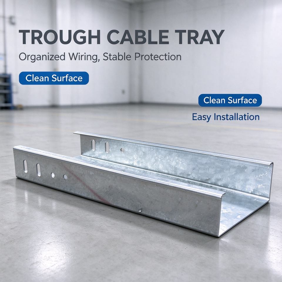 Galvanized Steel Cable Trunking, Closed Trough Cable Tray for Factory ...