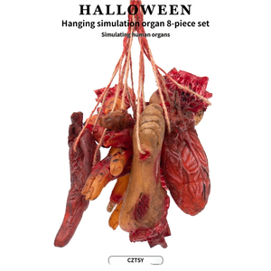 Manos y Pies de Plástico Realistas de Horror, <span class=keywords><strong>Cerebro</strong></span> Colgante, Globo Ocular, Corazón, Hígado, Órganos Humanos Simulados para Halloween, Amputaciones de Extremidades - Product Image 1