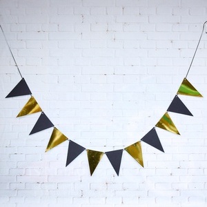 13*18cm חתונה נייר משולש דגל זרי מחרוזת מסיבת נייר באנר - Product Image 6