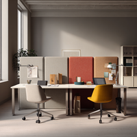 Deco Sound Ses Yalıtımlı Bölme 3D Model Tasarım Ofis Daire Modern Masa Bölmesi Akustik Baffle