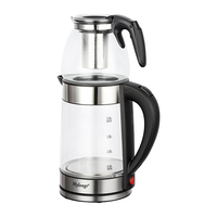 Bouilloire Électrique MY-6622 Mylongs >2L en Verre Double Paroi, Sans Fil, Protection Anti-Ébullition à Sec, Base Rotative à 360 Degrés, Usage Domestique