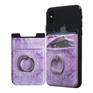 3M Phone Card Holder With Ring Cell Phone Wallet Stick On Ring Card Holder Sleeve For Most Of Smartphones