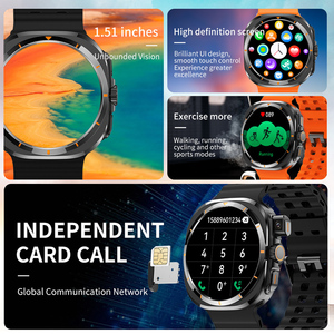 Montre connectée unisexe de haute qualité avec écran rond complet, caméra, longue autonomie, carte SIM, sport électronique, montre intelligente 2026 - Product Image 3