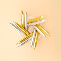 Bougies d'anniversaire en cire de paraffine argentée métallique de haute qualité, diamètre 7,8 cm, forme pilier, écologiques, sans fumée, non toxiques, pour la remise des diplômes