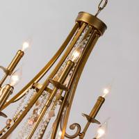 Lustre en cristal et métal de style villa vintage française de luxe, vente en gros, production OEM, directement de l'usine, lustre de Cebu