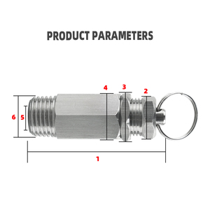 Aço Inoxidável 304 Peças Pneumáticas Válvula De Segurança Alívio-Pneumática Válvula De Segurança - Product Image 6