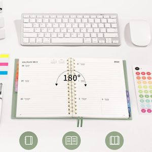 Planner personalizzato stampa copertina rigida in pelle 2026 2025 libro Planner rilegato a disco <span class=keywords><strong>per</strong></span> insegnanti - Product Image 4