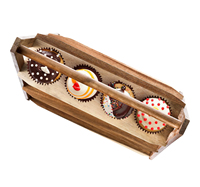 Ensemble de présentoir à desserts multi-usages avec étagère à gâteaux en bois pour la décoration, support de service à 3 niveaux