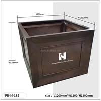 Jardinière carrée en acier de couleur personnalisée pour le jardin Boîte de plantation longue en acier galvanisé pour la conception de plantes de pépinière de fleurs potagères pour la maison