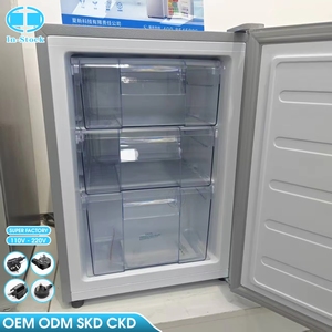 Congelador Vertical de Una Puerta OEM de 58L con 3 Cajones Extraíbles, Congelador Compacto Vertical para el Hogar, Ahorro de Espacio, Funcionamiento Silencioso - Product Image 1