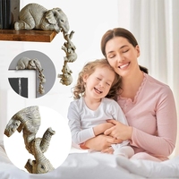 Décoration d'intérieur : Statues d'éléphants en famille, Accessoires de maison, Ornements miniatures pour jardin et aménagement paysager, Artisanat en résine