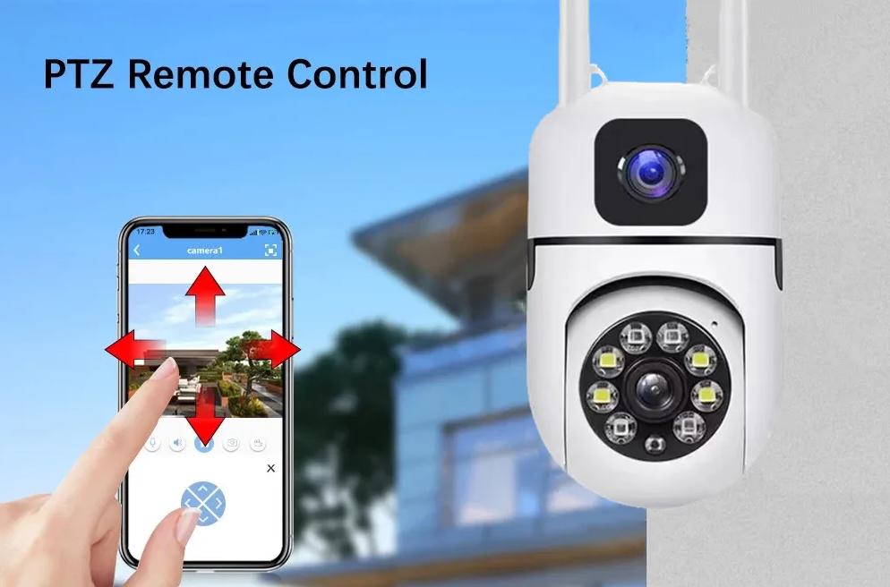 YIIOT 4MPデュアルレンズWiFi PTZカメラ｜夜間視認性と二方向音声