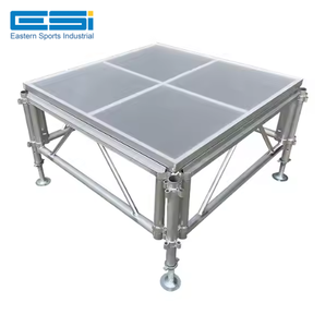 ESI Plataforma de Escenario de Vidrio Portátil Personalizable Aluminio Fácil Montaje para Bodas Truss Displays - Product Image 2
