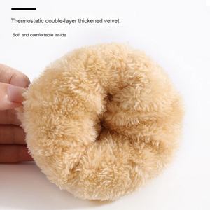 Clearance Sale Women's Thickened Double Layer Warm Solid Color Short Style Knitted <b>Gloves</b> Fleece Lining <b>Touchscreen</b> Daily Skiing - Product Image 2