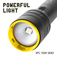 Lampe torche tactique LED rechargeable par USB 500lm, mini lampe de poche en alliage d'aluminium pour le camping en plein air