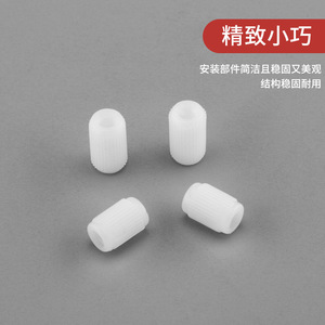 Conectores de plástico de doble vía Ying Sheng con tuerca preincrustada para tableros de 16 y 18 mm para herrajes de armarios - Product Image 3