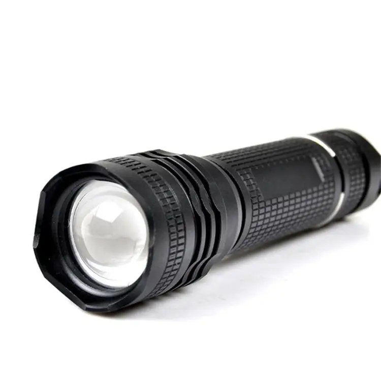Zoom Aluminum Focus Very High Flash Adjustable Brightness 500 Lumen Clip Powerful Led Torch Flashlight