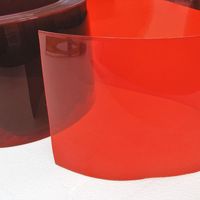 Vente chaude Rideau en PVC transparent rouge Rideau de soudage en PVC ESD