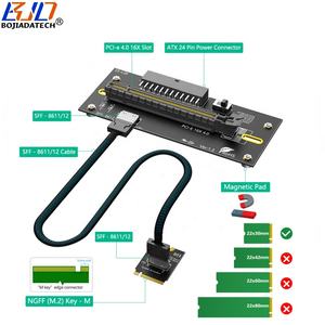 2230เมตร<span class=keywords><strong>2</strong></span> NVMe M-Key TO PCI-E การ์ดอะแดปเตอร์16X 4.0 ATX อินพุต24PIN oculink สายข้อมูล SFF-8611สำหรับแท่นเสียบกราฟิกการ์ดภายนอก - Product Image 2