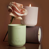 AIKUN Luxe Logo Personnalisé Pot en Céramique Bougie Parfumée à la Cire de Soja Huiles Végétales Naturelles Mèche en Bois Premium Coffret Cadeau pour Maison et Marché de Cadeaux