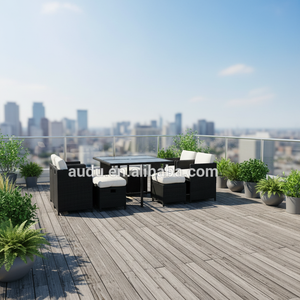 <span class=keywords><strong>โต๊ะ</strong></span>รับประทานอาหาร<span class=keywords><strong>หวาย</strong></span><span class=keywords><strong>เทียม</strong></span>ยอดนิยมสำหรับห้องนั่งเล่นกลางแจ้ง ลานโรงแรม เฟอร์นิเจอร์อเนกประสงค์สำหรับทุกพื้นที่ - Product Image 6