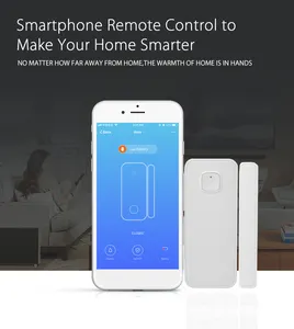 TuyaスマートWiFiドアウィンドウセンサードアオープンクローズドディテクターWiFiアプリ通知アラート/Alexa Googleによるサウンドセキュリティアラーム