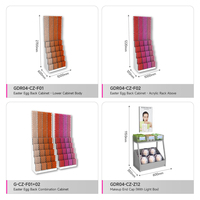 Meubles de présentation modernes pour magasins de cosmétiques avec éclairage LED, personnalisables et écologiques (Série Galaxy)