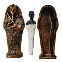 Figurine miniature de sarcophage de momie pharaonique en résine peinte à la main, modèle de cercueil égyptien antique, souvenir