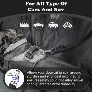 Adjustable Nylon Fabric Pet Restraints Vehicle Car Safety Seat Belts <strong>Harness</strong> Dog <strong>Cat</strong> Leash - Product Image 3