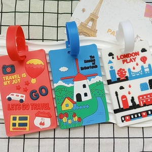 Etiqueta de Identificación de Equipaje de PVC Impermeable con Diseño de Dibujos Animados, Juego de Tarjetas de Regalo de Plástico Suave para Tarjetas de Embarque - Product Image 2