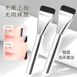 1 adet fondöten fırça hafif ince yüz kontur düz kontur fırça karıştırma vakıf krem makyaj fırçalar - Product Image 2