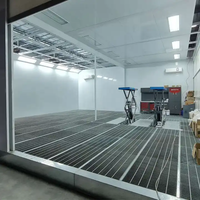 Cabine de peinture pour camions lourds BOSCAR 15m, brûleur diesel Riello 400000Kcal/h, four de pulvérisation industriel, filtre haute efficacité, LED